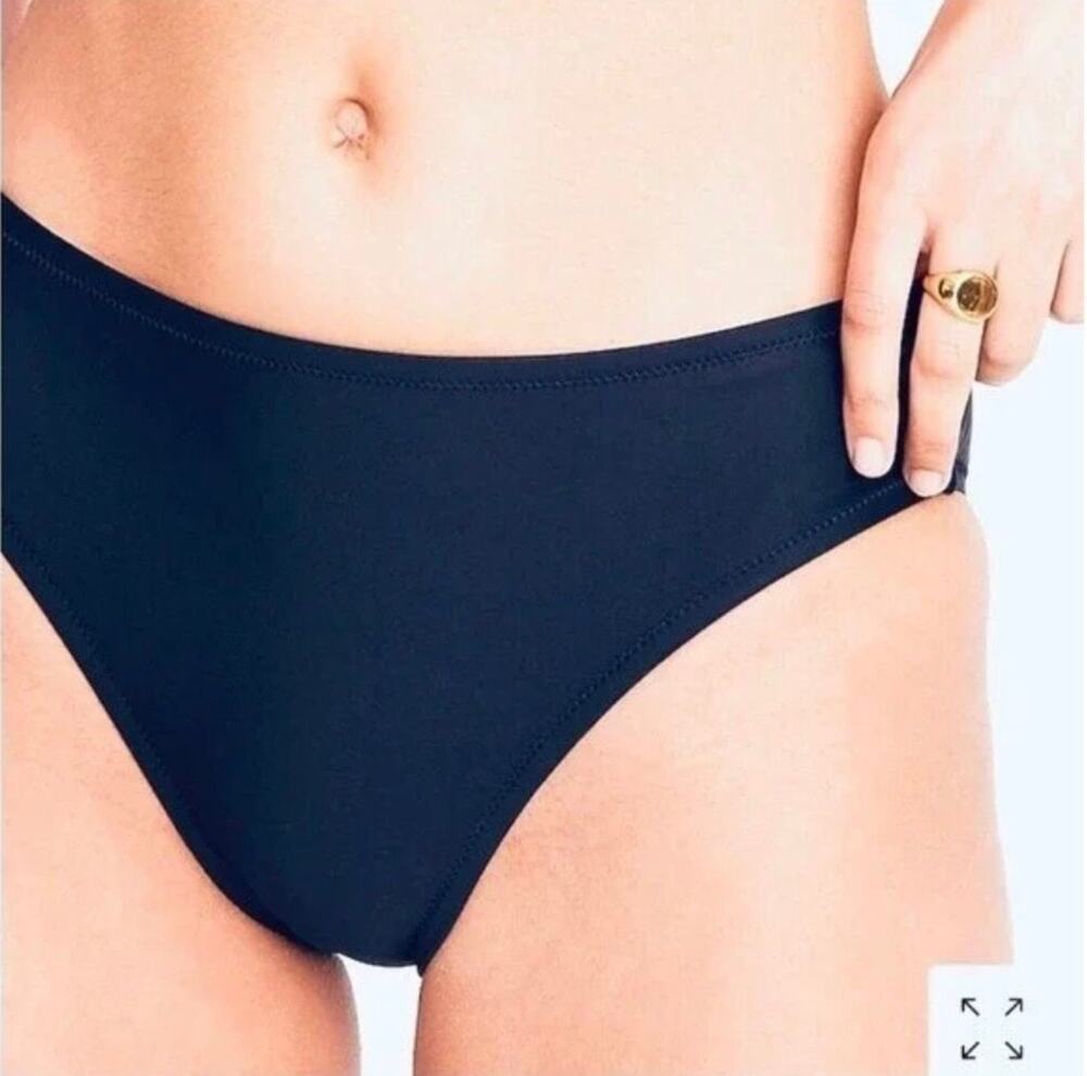 J. Crew Navy Blue Full Coverage Bikini Bottom Briefs Size XXL